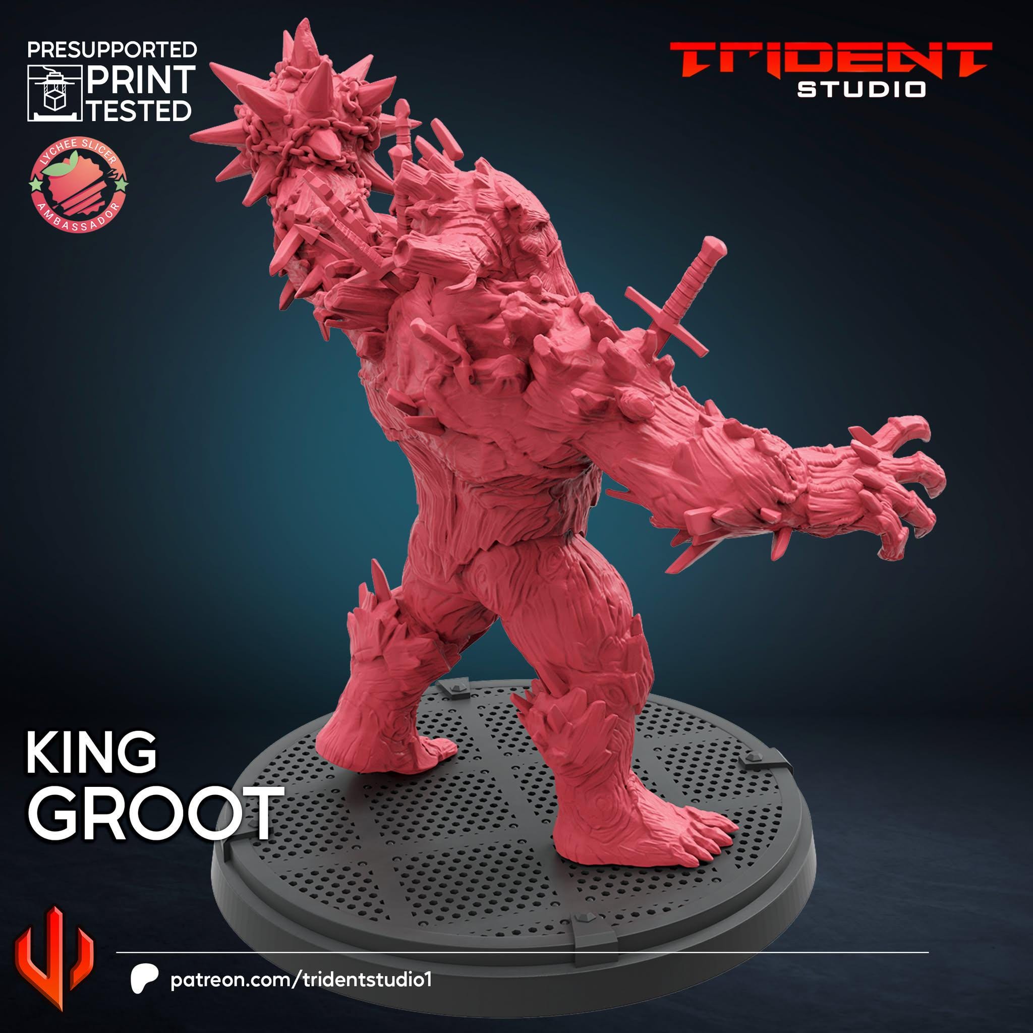 King Groot (Fan art sculpted by Trident Studio) (Crisis Protocol Proxy/Alternative)