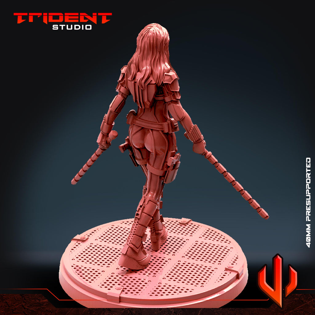 Black Widow B (Fan art sculpted by Trident Studio) (Crisis Protocol Proxy/Alternative)