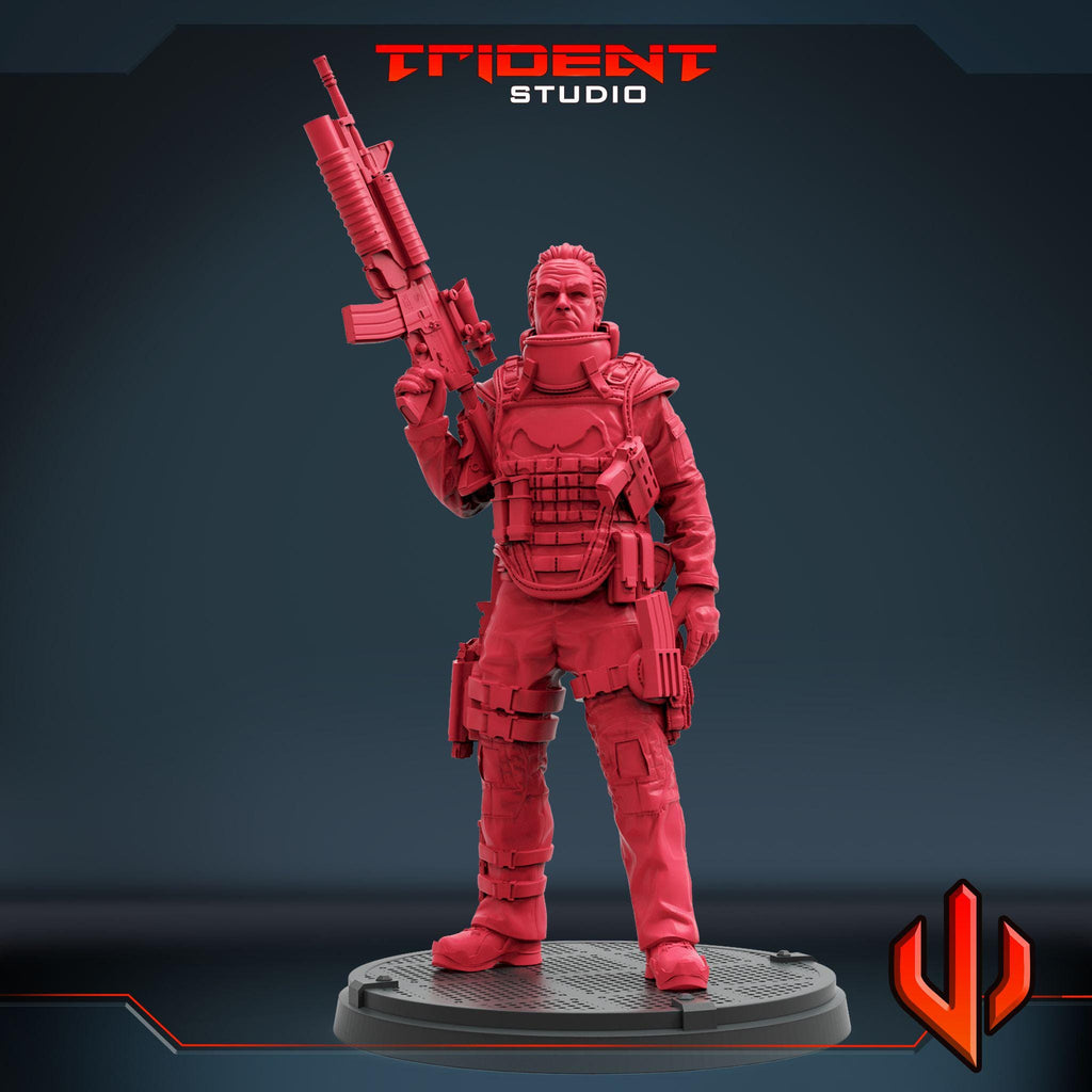 Punisher B (Fan art sculpted by Trident Studio) (Crisis Protocol Proxy/Alternative)