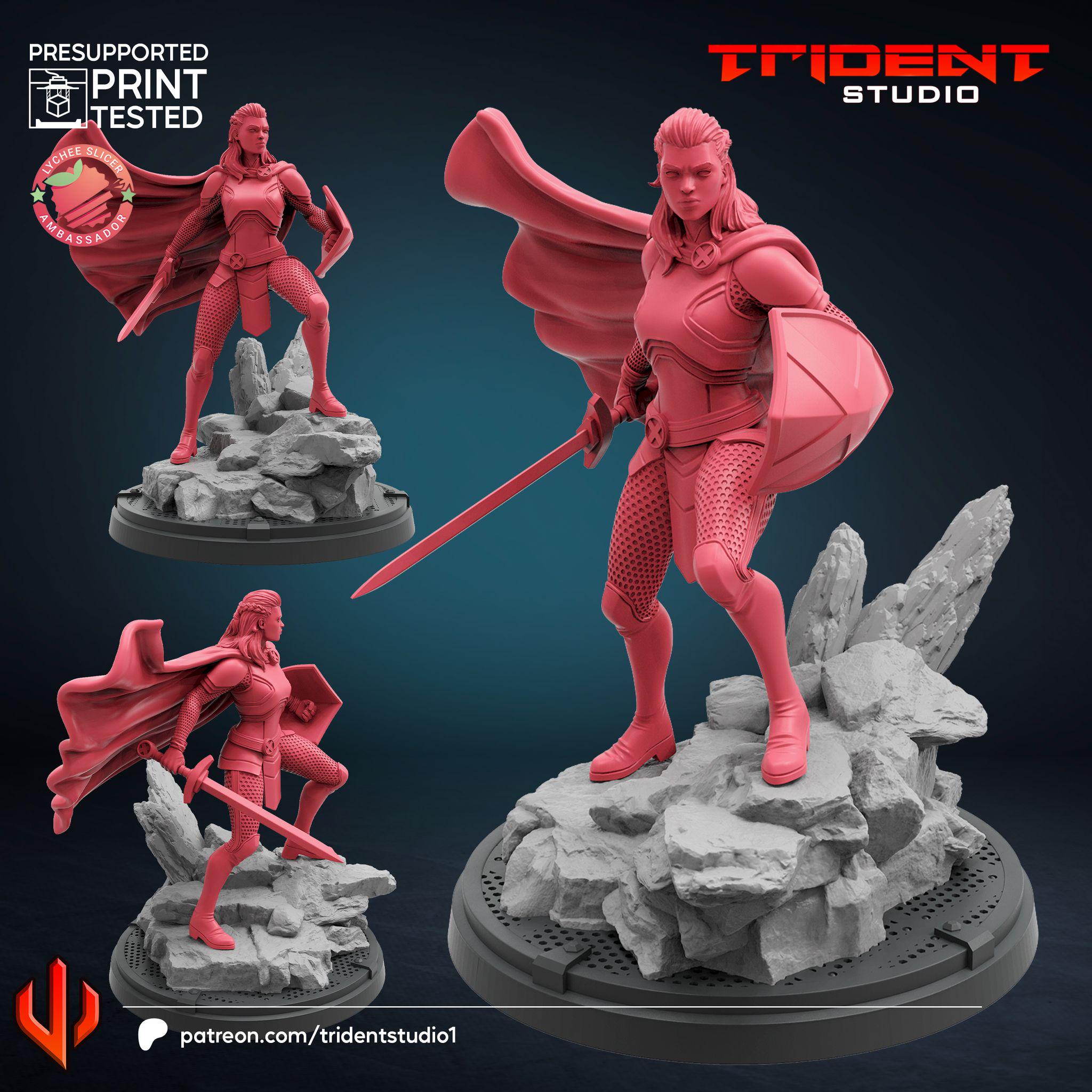 Captain Britain Betsy (Fan art sculpted by Trident Studio) (Crisis Protocol Proxy/Alternative)