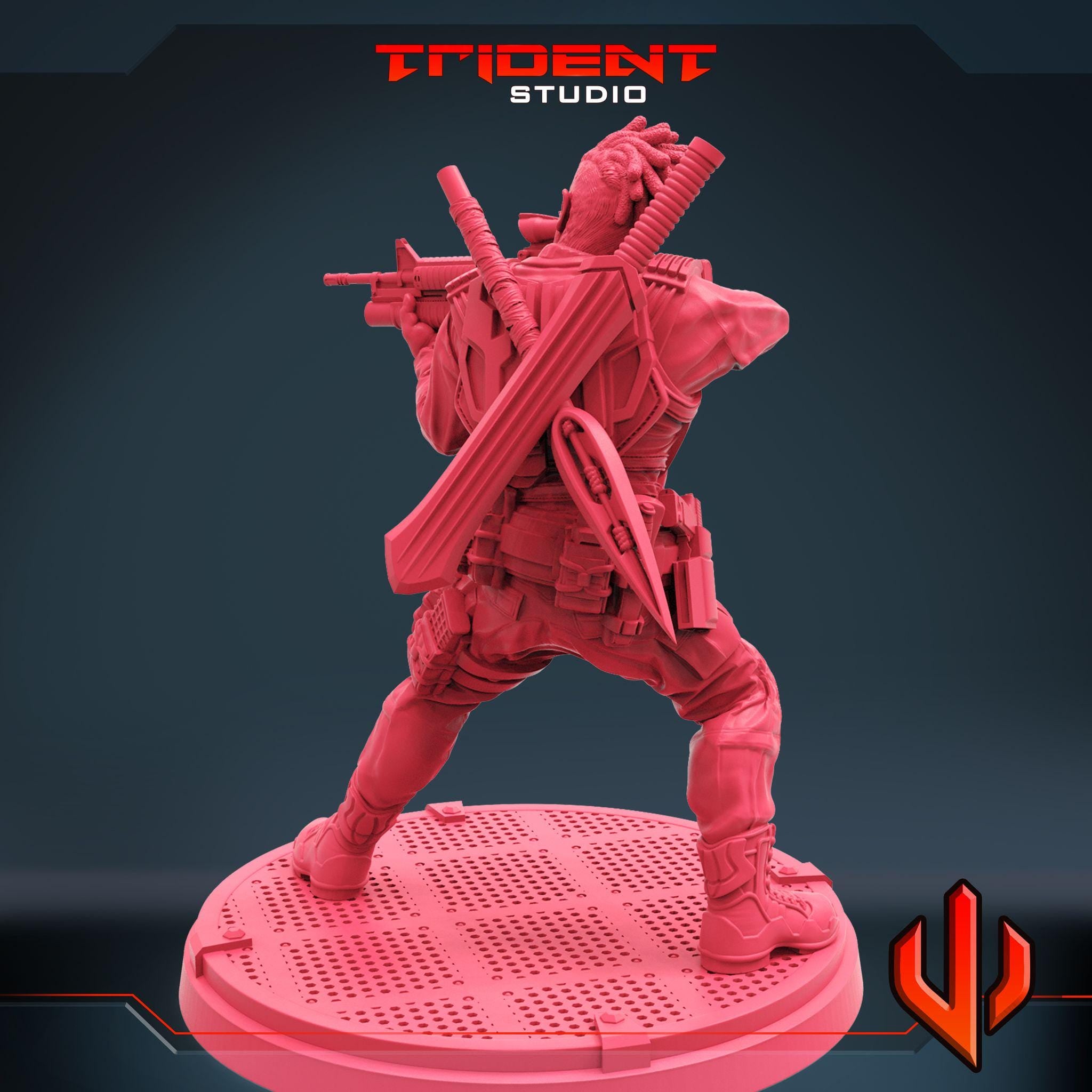 Killmonger A (Fan art sculpted by Trident Studio) (Crisis Protocol Proxy/Alternative)