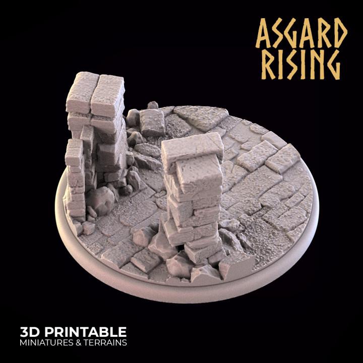 Ruins - Round Wargame Bases Selection - Asgard Rising