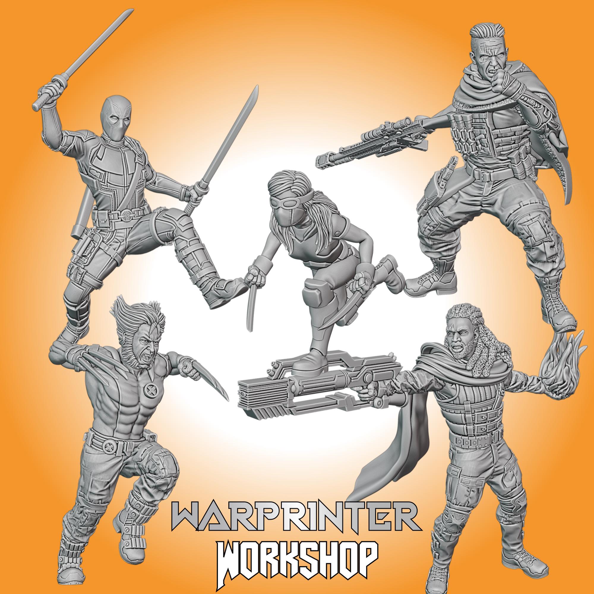 X-Force Affiliation Deal - Cable, Deadpool, Honey Badger, Wolverine, Bishop (Crisis Protocol Proxy/Alternative)