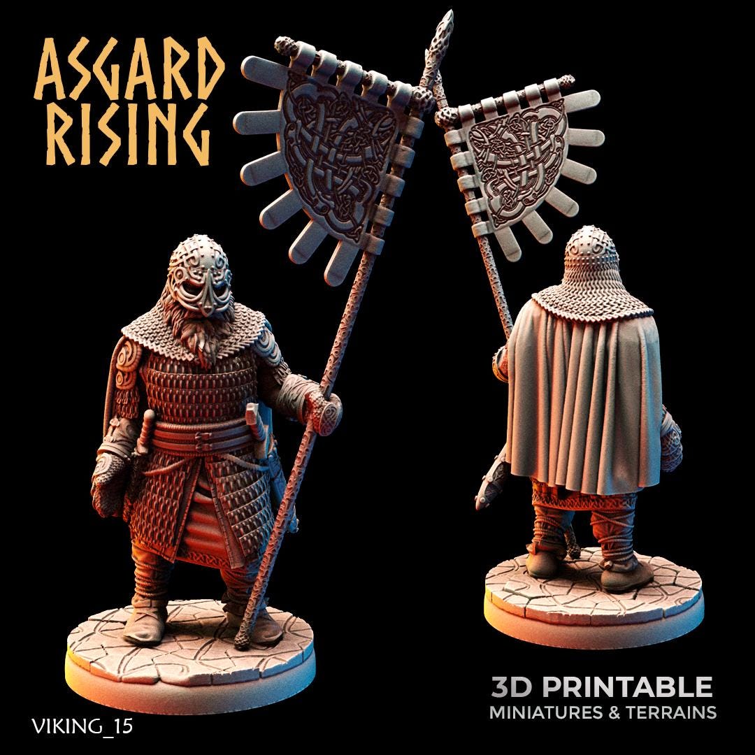 Viking Huscarls Warband 28mm 32mm Miniatures for Wargames, D&D, Saga, RPG, Shieldwall Infantry Tabletop Figures
