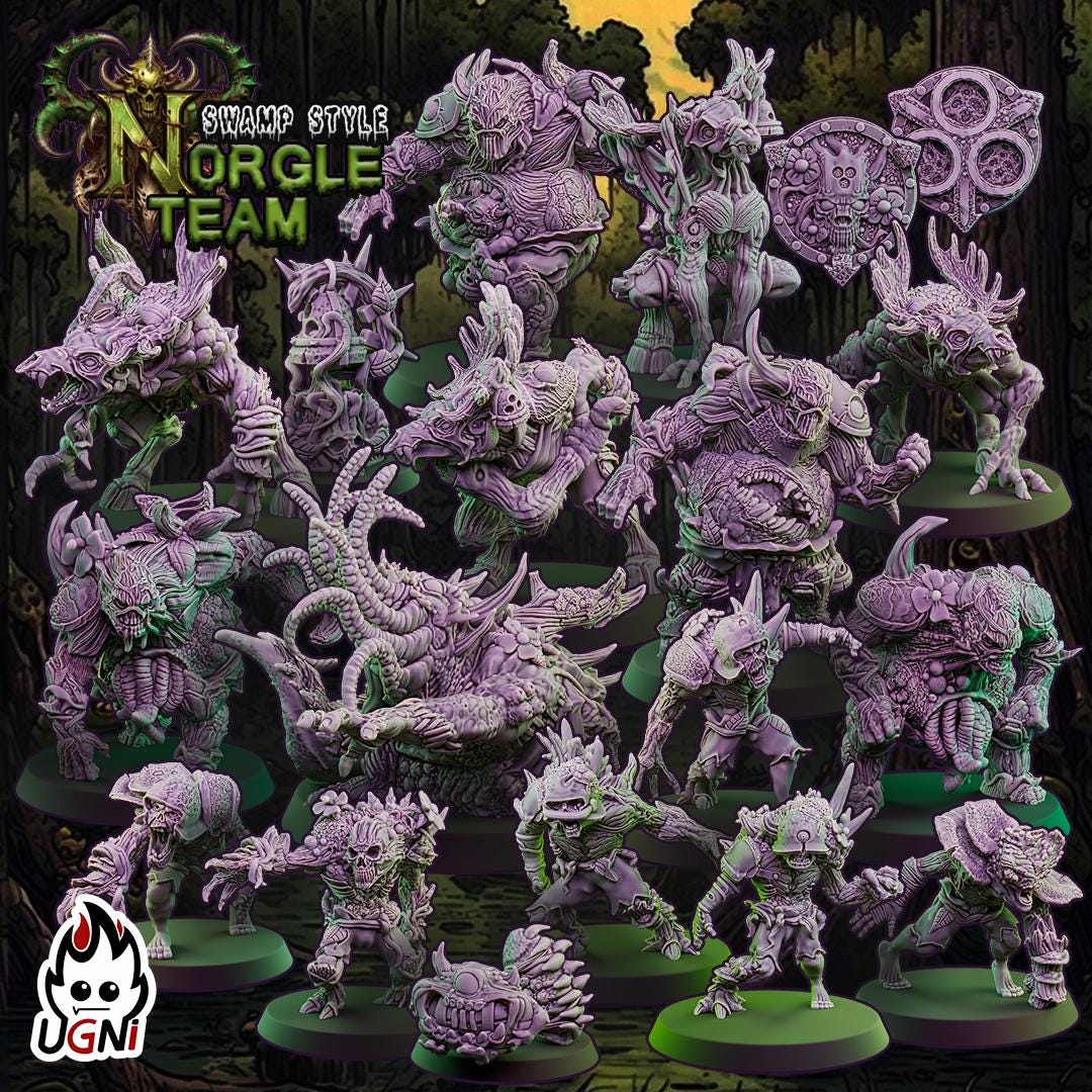 Norgle Team - Swamp Style - Fantasy Football Team - UGNI Miniatures