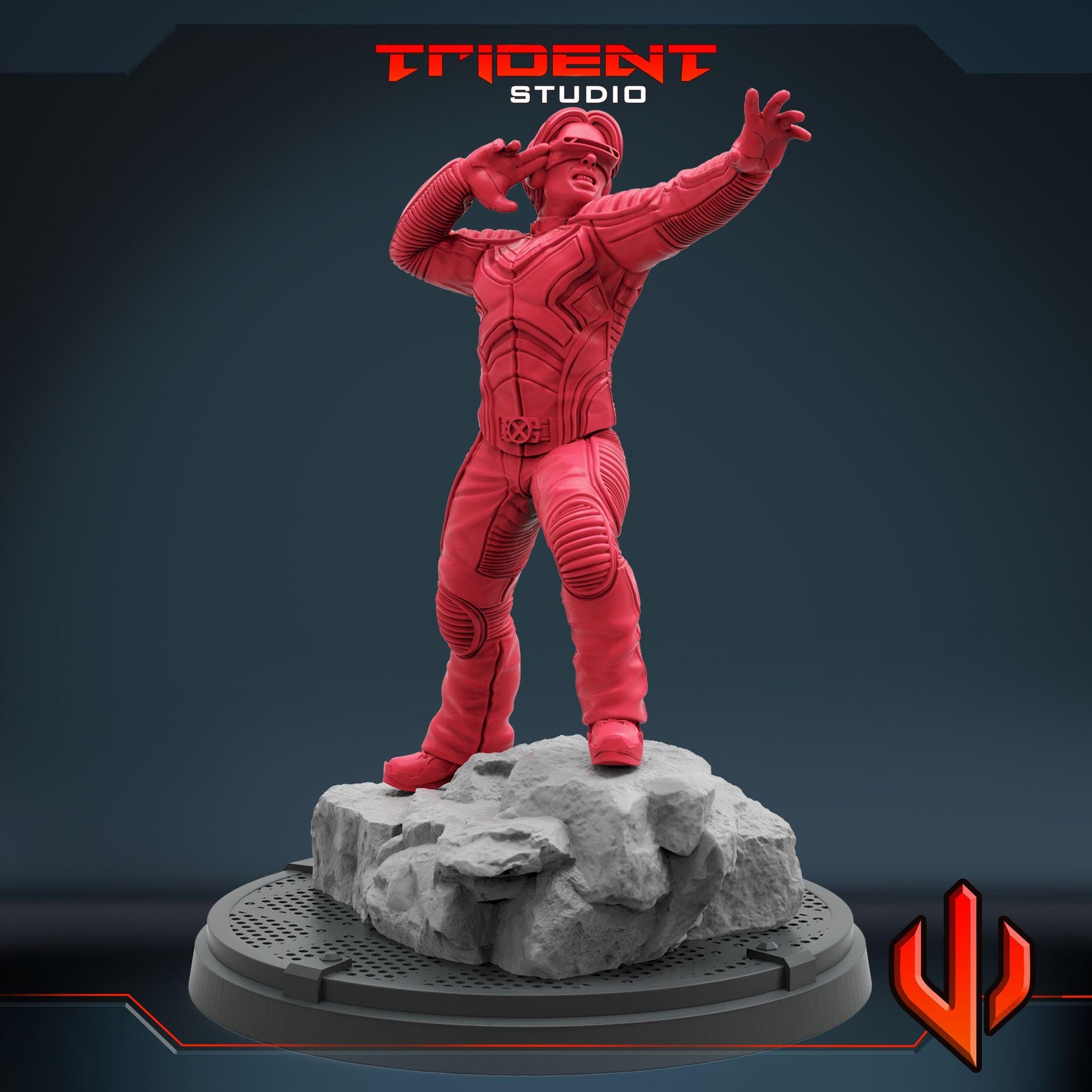 Cyclops X-men 2000 Movie (Fan art sculpted by Trident Studio) (Crisis Protocol Proxy/Alternative)