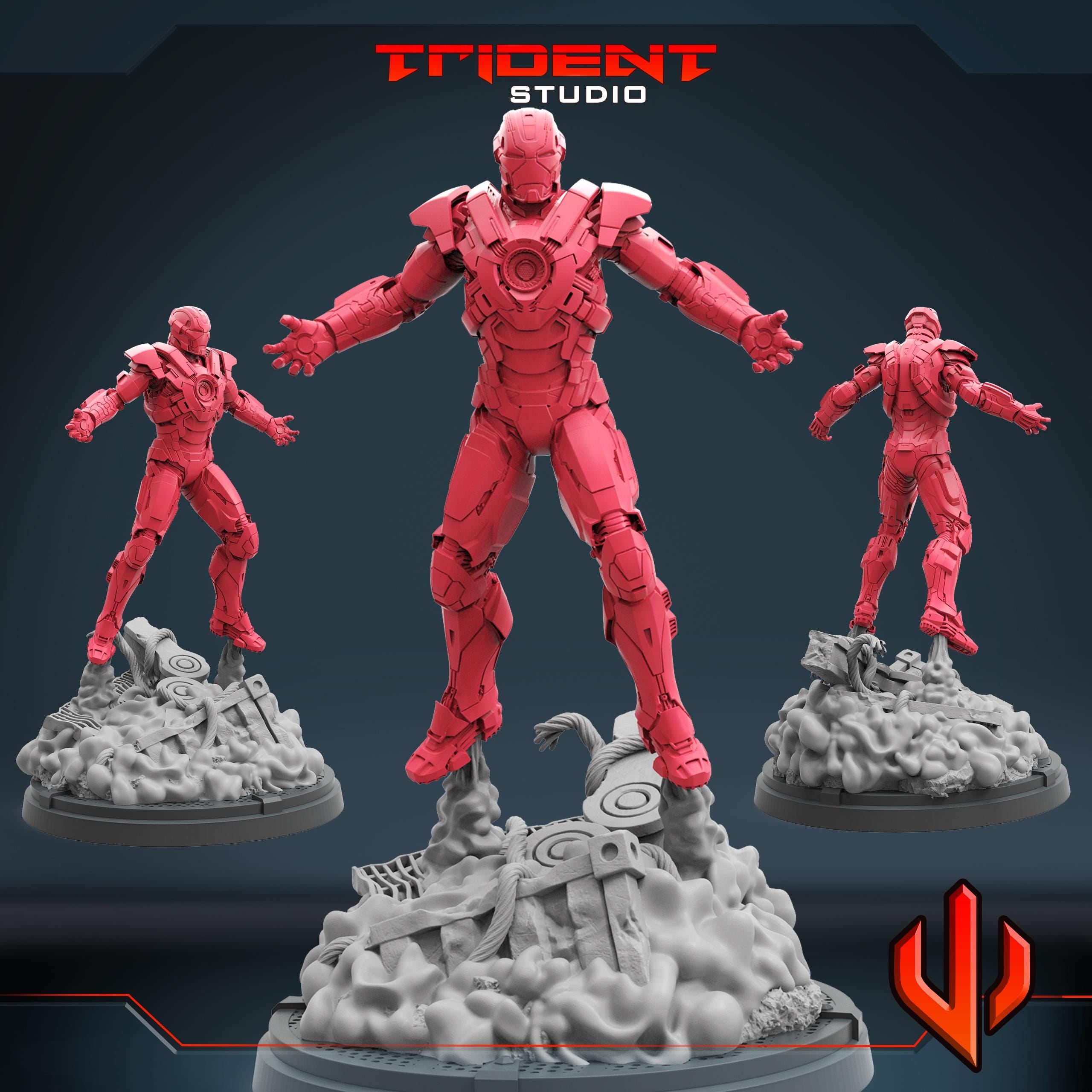Iron Man MK17 (Fan art sculpted by Trident Studio) (Crisis Protocol Proxy/Alternative)