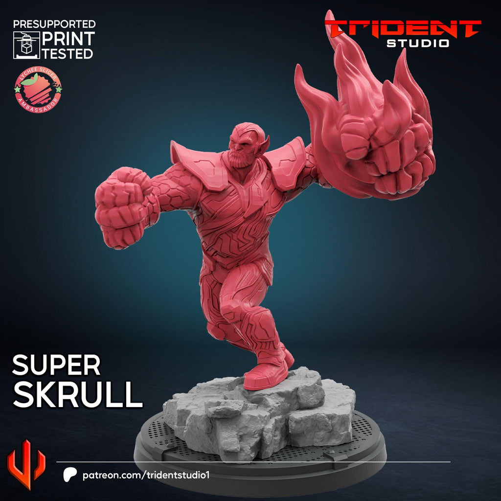 Super Skrull (Fan art sculpted by Trident Studio) (Crisis Protocol Proxy/Alternative)