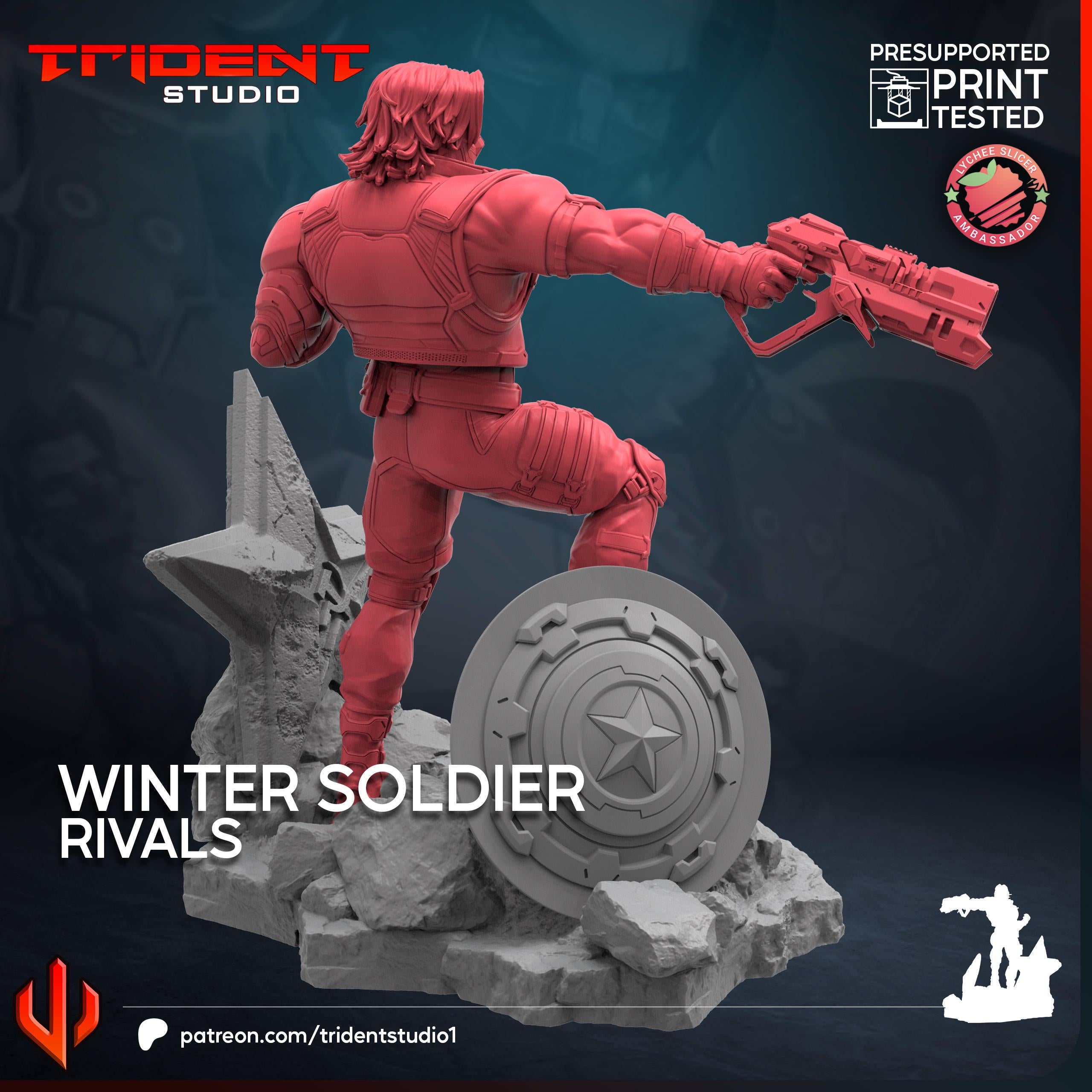 Winter Soldier Rivals (Fan art sculpted by Trident Studio) (Crisis Protocol Proxy/Alternative)