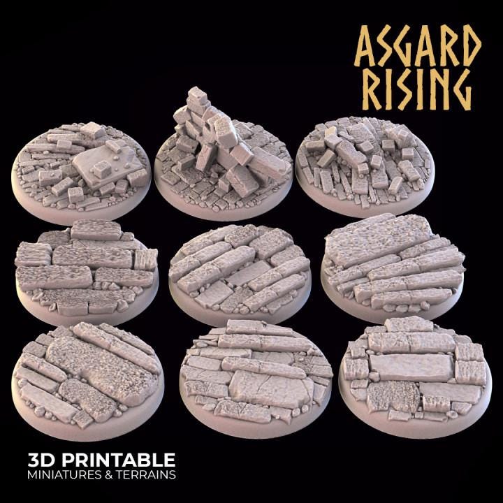 Ruins - Round Wargame Bases Selection - Asgard Rising