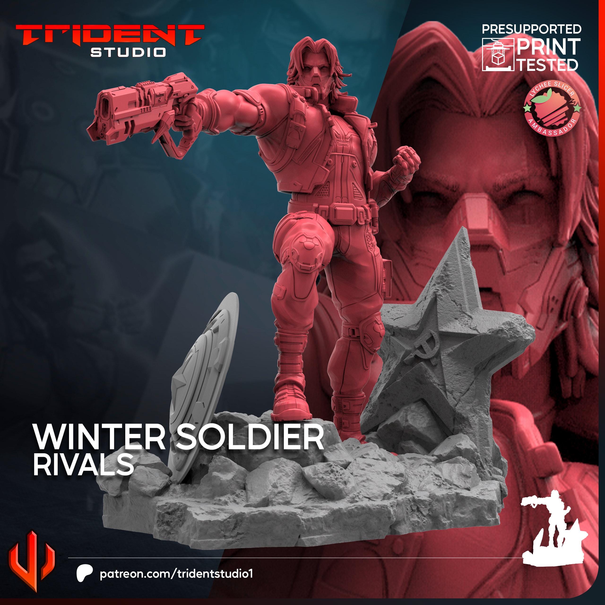 Winter Soldier Rivals (Fan art sculpted by Trident Studio) (Crisis Protocol Proxy/Alternative)
