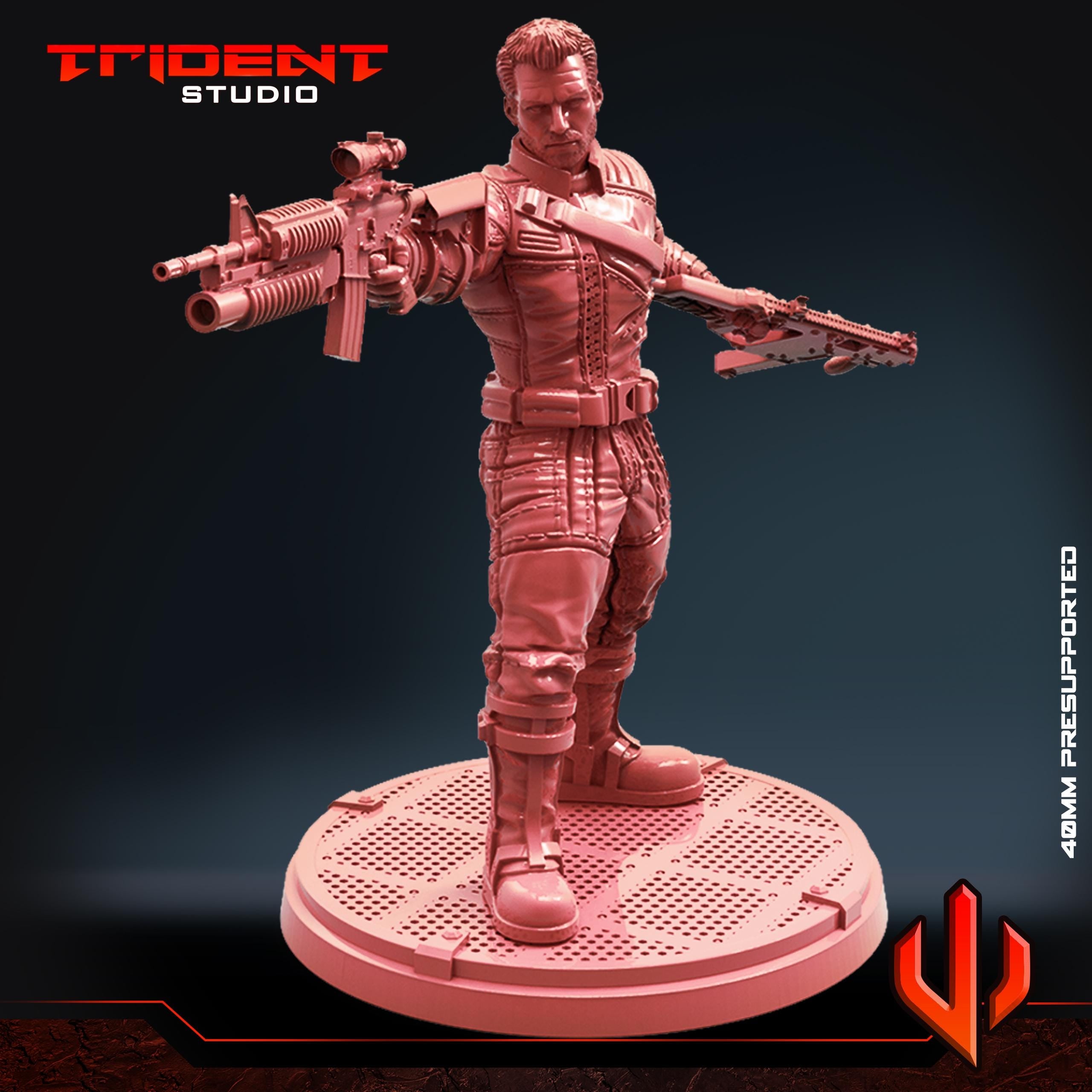 Winter Soldier B (Fan art sculpted by Trident Studio) (Crisis Protocol Proxy/Alternative)