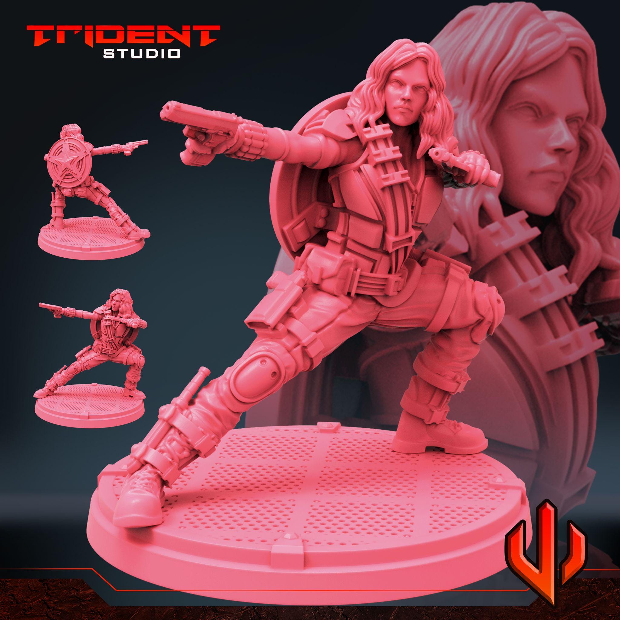 Black Widow Multiverse C (Fan art sculpted by Trident Studio) (Crisis Protocol Proxy/Alternative)