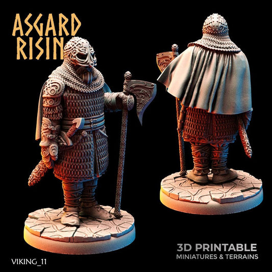 Viking Huscarls Warband 28mm 32mm Miniatures for Wargames, D&D, Saga, RPG, Shieldwall Infantry Tabletop Figures