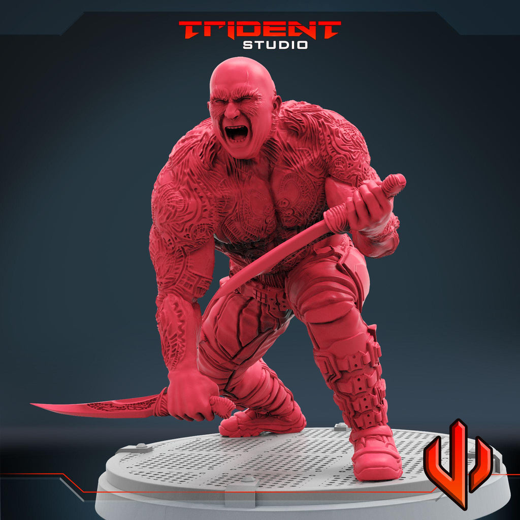 Drax the Destroyer C (Fan art sculpted by Trident Studio) (Crisis Protocol Proxy/Alternative)