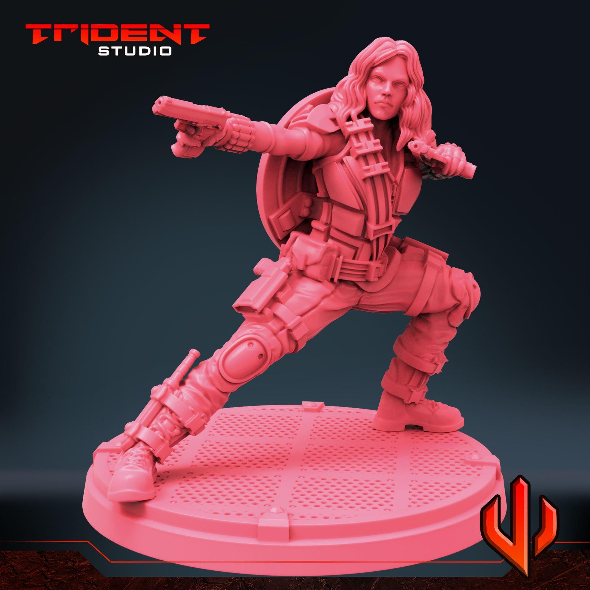 Black Widow Multiverse C (Fan art sculpted by Trident Studio) (Crisis Protocol Proxy/Alternative)